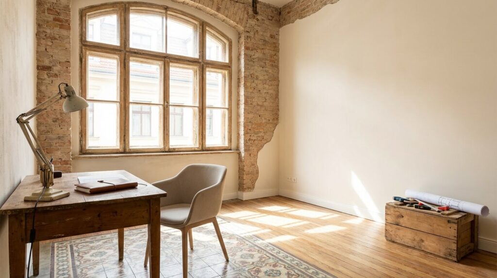 habitación piso antiguo